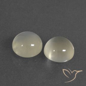 Gemme di Pietra di luna Bianco caldo naturale da 6.30 ct, Rotondo, Traslucido