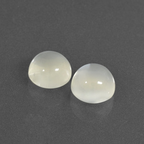 Pietra di luna naturale bianco da 4,12 ct, taglio rotondo, traslucido