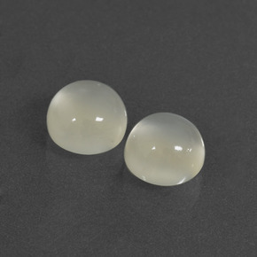 Gemme di Pietra di luna Bianco caldo naturale da 4.88 ct, Taglio rotondo, Traslucido