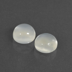 Pietra di luna naturale bianco da 4,56 ct, taglio rotondo, traslucido