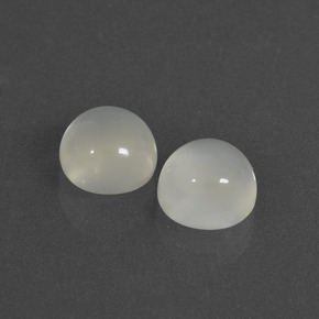 Gemme di Pietra di luna Bianco caldo naturale da 4.53 ct, Taglio rotondo, Traslucido