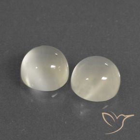 Gemme di Pietra di luna Bianco caldo naturale da 7.04 ct, Rotondo, Traslucido