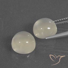 Gemme di Pietra di luna Bianco caldo naturale da 7.04 ct, Rotondo, Traslucido