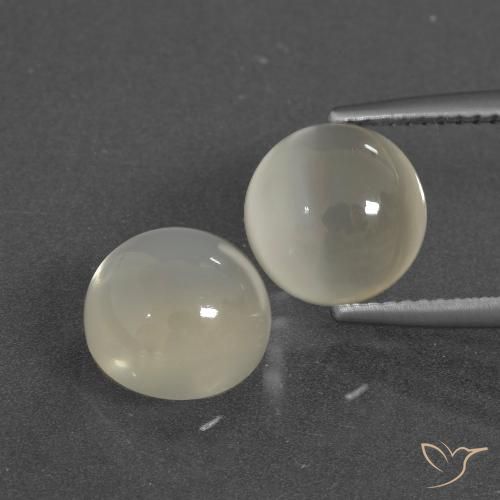 Gemme di Pietra di luna Bianco caldo naturale da 7.28 ct, Rotondo, Traslucido