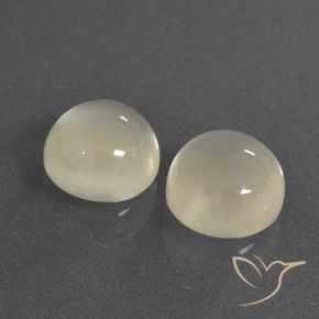 Gemme di Pietra di luna Bianco caldo naturale da 6.49 ct, Rotondo, Traslucido