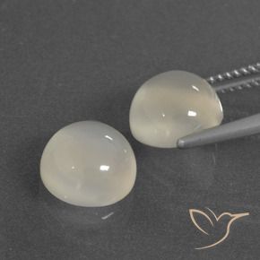 Gemme di Pietra di luna Bianco caldo naturale da 6.33 ct, Rotondo, Traslucido