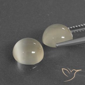 Gemme di Pietra di luna Bianco caldo naturale da 6.21 ct, Rotondo, Traslucido