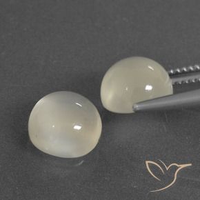 Gemme di Pietra di luna Bianco caldo naturale da 6.56 ct, Rotondo, Traslucido