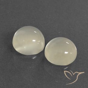 Gemme di Pietra di luna Bianco caldo naturale da 6.27 ct, Rotondo, Traslucido