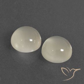 Gemme di Pietra di luna Bianco caldo naturale da 6.42 ct, Rotondo, Traslucido