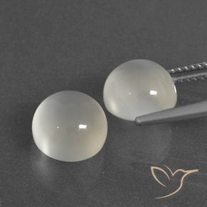 Gemme di Pietra di luna Bianco caldo naturale da 7.23 ct, Rotondo, Traslucido