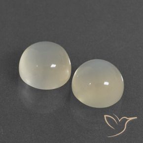 Gemme di Pietra di luna Bianco caldo naturale da 7.30 ct, Rotondo, Traslucido