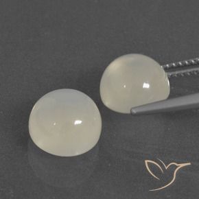 Gemme di Pietra di luna Bianco caldo naturale da 7.30 ct, Rotondo, Traslucido