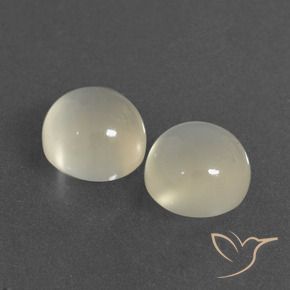 Gemme di Pietra di luna Bianco caldo naturale da 6.91 ct, Rotondo, Traslucido