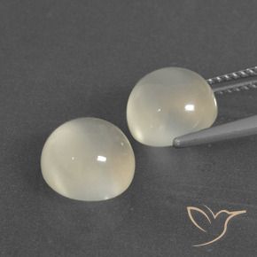 Gemme di Pietra di luna Bianco caldo naturale da 6.91 ct, Rotondo, Traslucido