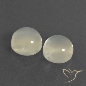 Gemme di Pietra di luna Bianco caldo naturale da 6.73 ct, Rotondo, Traslucido