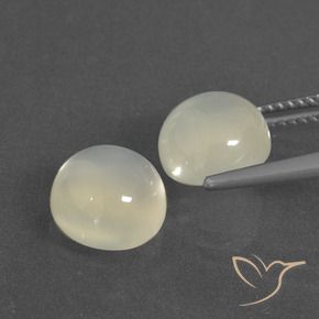 Gemme di Pietra di luna Bianco caldo naturale da 6.73 ct, Rotondo, Traslucido