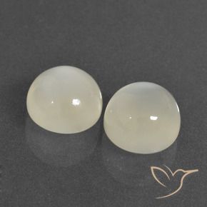 Gemme di Pietra di luna Bianco caldo naturale da 7.26 ct, Rotondo, Traslucido
