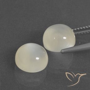 Gemme di Pietra di luna Bianco caldo naturale da 7.26 ct, Rotondo, Traslucido