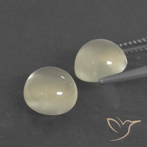 Gemme di Pietra di luna Bianco caldo naturale da 6.43 ct, Rotondo, Traslucido