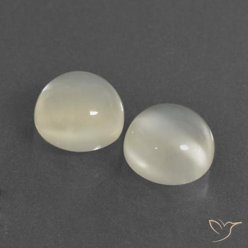 Gemme di Pietra di luna Bianco caldo naturale da 6.62 ct, Rotondo, Traslucido