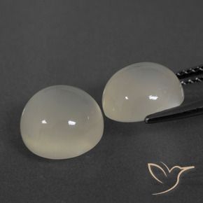 Gemme di Pietra di luna Bianco caldo naturale da 6.41 ct, Rotondo, Traslucido