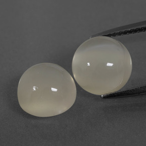 Gemme di Pietra di luna Bianco caldo naturale da 6.72 ct, Taglio rotondo, Traslucido