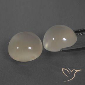 Gemme di Pietra di luna Bianco caldo naturale da 6.26 ct, Rotondo, Traslucido