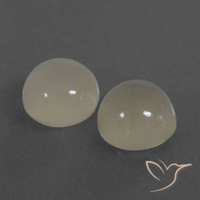 Gemme di Pietra di luna Bianco caldo naturale da 6.28 ct, Rotondo, Traslucido