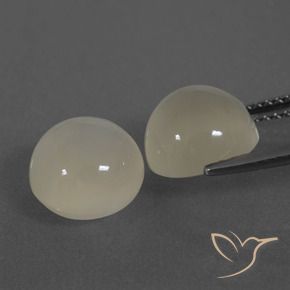 Gemme di Pietra di luna Bianco caldo naturale da 6.28 ct, Rotondo, Traslucido