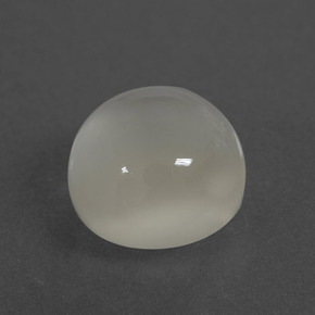 Pietra di luna naturale bianco da 3,46 ct, taglio rotondo, traslucido