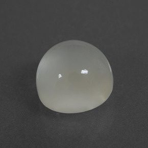 Pietra di luna naturale bianco da 3,51 ct, taglio rotondo, traslucido