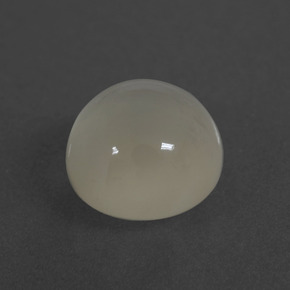 Pietra di luna naturale bianco da 3,58 ct, taglio rotondo, traslucido