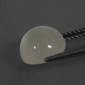Pietra di luna naturale bianco da 3,58 ct, taglio rotondo, traslucido