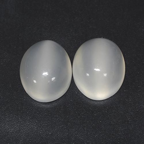 Pietra di luna naturale bianco da 8,20 ct, taglio ovale, traslucido