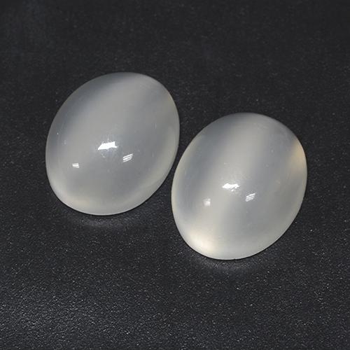 Pietra di luna naturale bianco da 8,20 ct, taglio ovale, traslucido