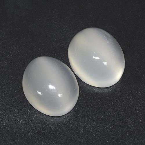 Pietra di luna naturale bianco da 8,20 ct, taglio ovale, traslucido