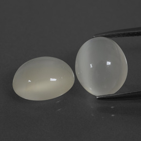 Gemme di Pietra di luna Bianco caldo naturale da 6.46 ct, Taglio ovale, Traslucido
