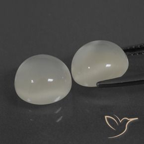 Gemme di Pietra di luna Bianco caldo naturale da 6.13 ct, Rotondo, Traslucido