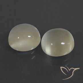 Gemme di Pietra di luna Bianco caldo naturale da 6.35 ct, Rotondo, Traslucido