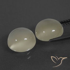 Gemme di Pietra di luna Bianco caldo naturale da 6.35 ct, Rotondo, Traslucido