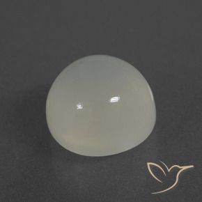 Pietra di luna naturale bianco da 3,70 ct, taglio rotondo, traslucido