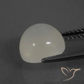 Pietra di luna naturale bianco da 3,70 ct, taglio rotondo, traslucido