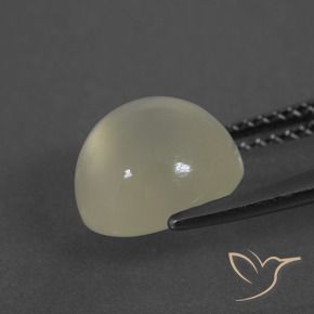 Pietra di luna Bianco caldo naturale da 3.44 ct, Rotondo, Traslucido