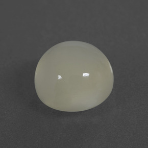 Pietra di luna naturale bianco da 3,55 ct, taglio rotondo, traslucido