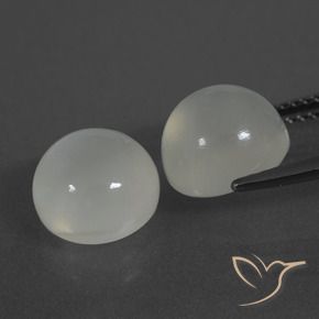 Gemme di Pietra di luna Bianco caldo naturale da 6.94 ct, Rotondo, Traslucido