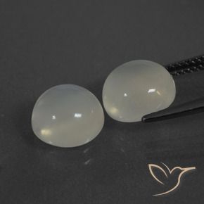 Gemme di Pietra di luna Bianco caldo naturale da 6.12 ct, Rotondo, Traslucido