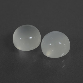 Gemme di pietra di luna bianco naturale da 5,18 ct, taglio rotondo, traslucido