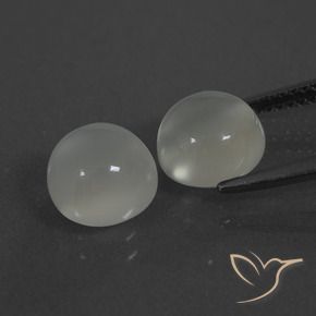 Gemme di Pietra di luna Bianco caldo naturale da 4.91 ct, Rotondo, Traslucido