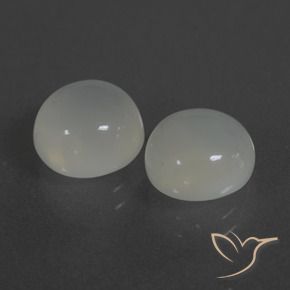 Gemme di Pietra di luna Bianco caldo naturale da 6.17 ct, Rotondo, Traslucido